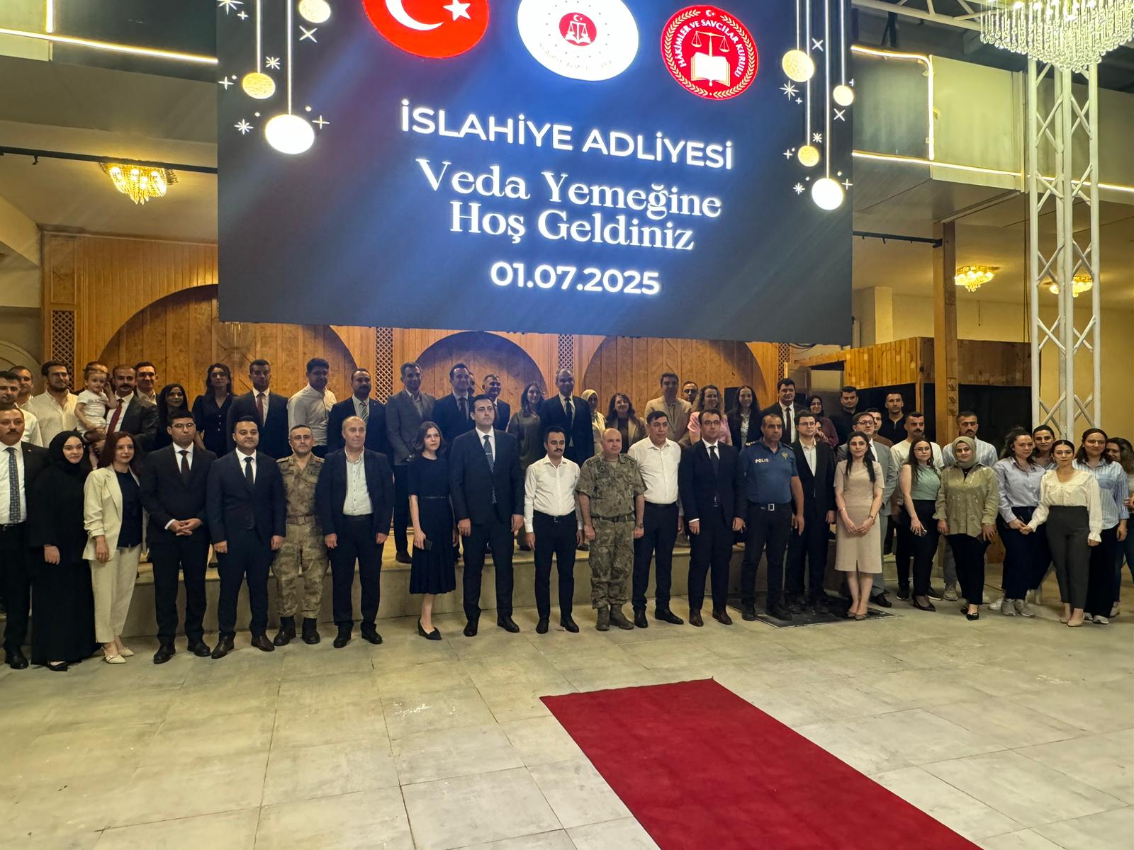 İSLAHİYE ADLİYESİNDE VEDA TÖRENİ DÜZENLENDİ