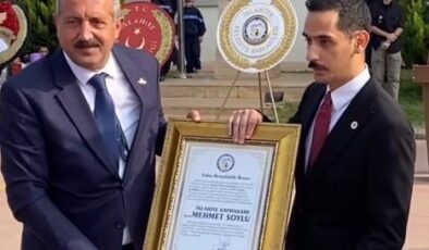 KAYMAKAM SOYLU’YA FAHRİ HEMŞEHRİLİK BERATI